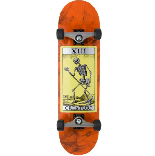 Creature Deathcard Complete Skateboard Orange 8.25"