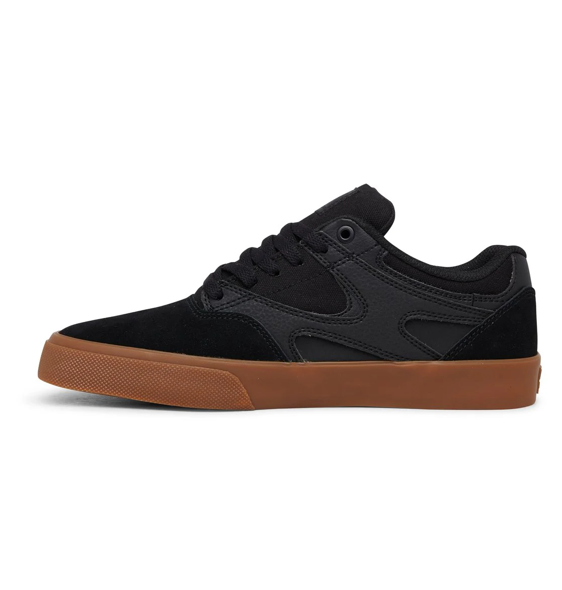 DC Kalis Vulc Skate Shoe - Black/Black/Gum - Image 3