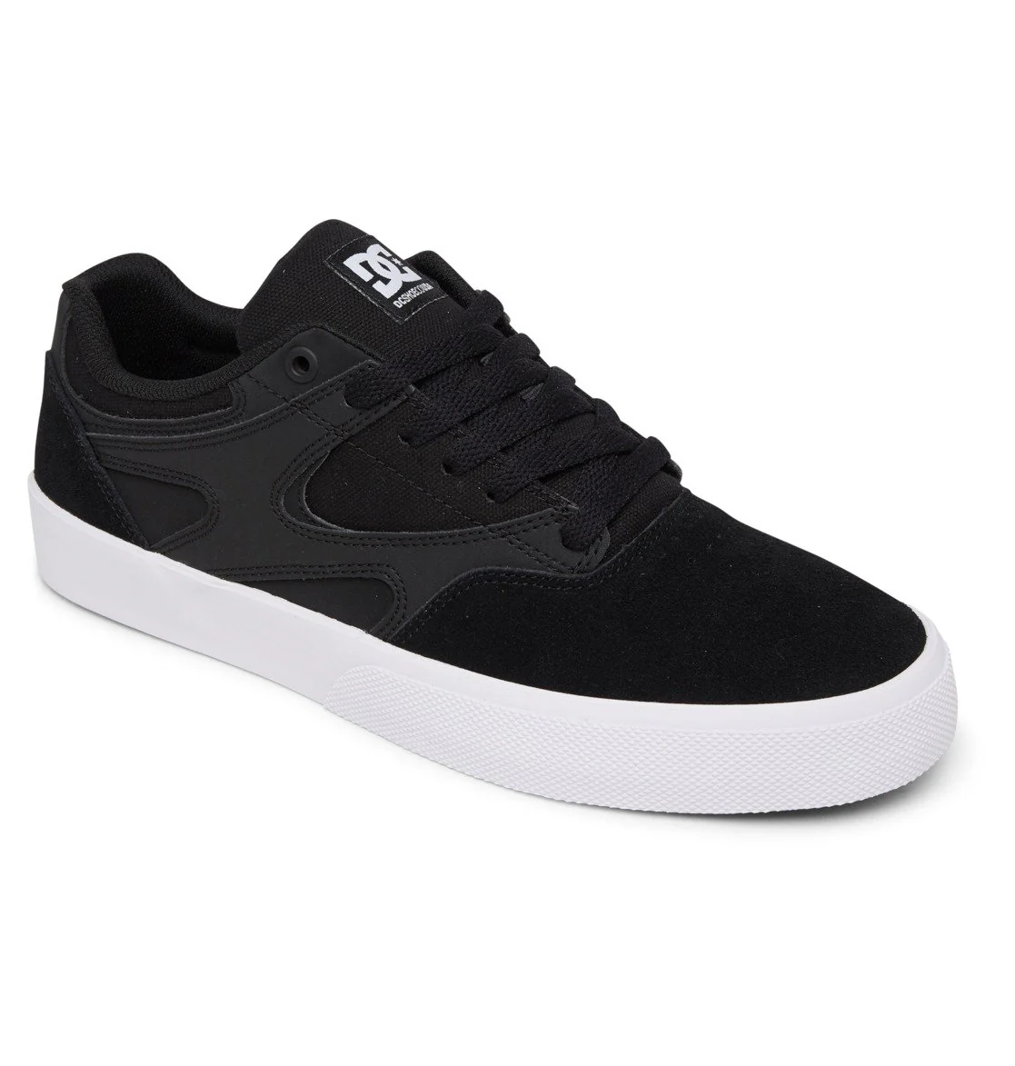 DC Kalis Vulc Suede Skate Shoe - Black/White - Image 2