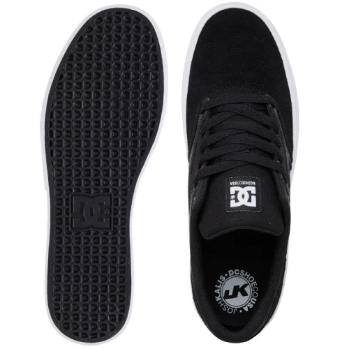 DC Kalis Vulc Suede Skate Shoe - Black/White - Image 4