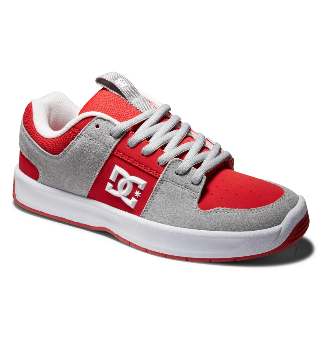 DC Lynx Zero Skate Shoe - Grey/Red - Image 2