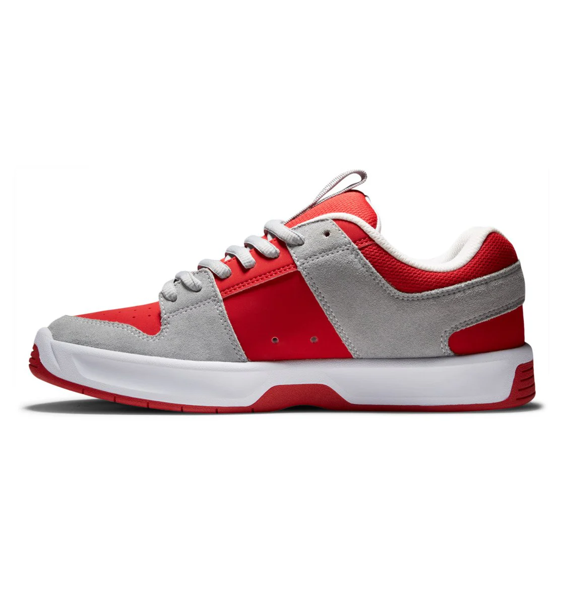 DC Lynx Zero Skate Shoe - Grey/Red - Image 3
