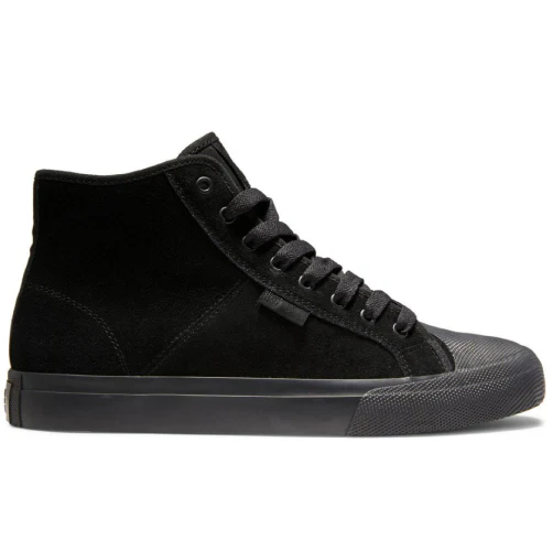 DC Manual HI RT S Suede Skate Shoe - Battleship on Black