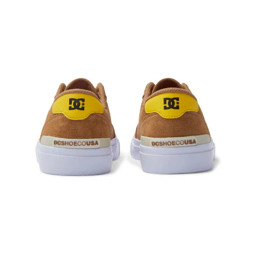 DC Teknic S Skate Shoe - Brown/Yellow - Image 6