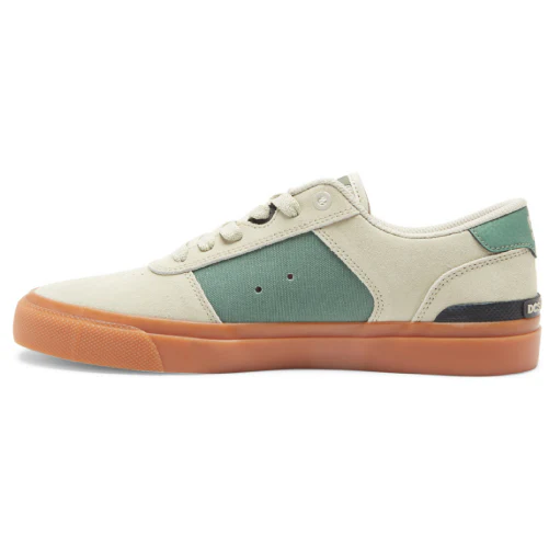 DC Teknic S Suede Skate Shoe - Tan/Green - Image 3