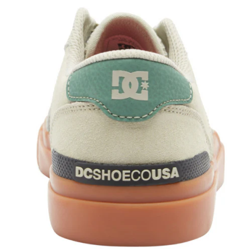 DC Teknic S Suede Skate Shoe - Tan/Green - Image 6