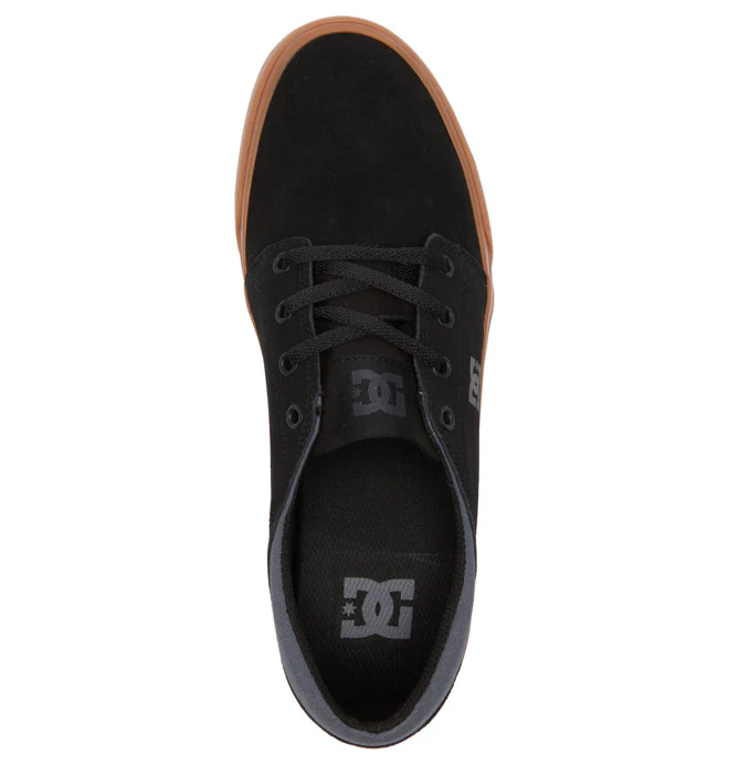 DC Trase SD Suede Skate Shoe - Black/Grey/White - Image 4