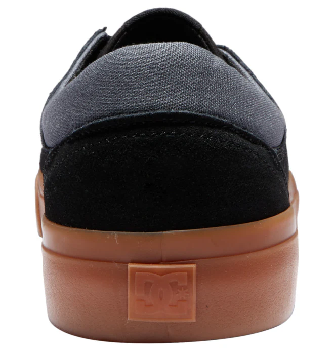 DC Trase SD Suede Skate Shoe - Black/Grey/White - Image 6