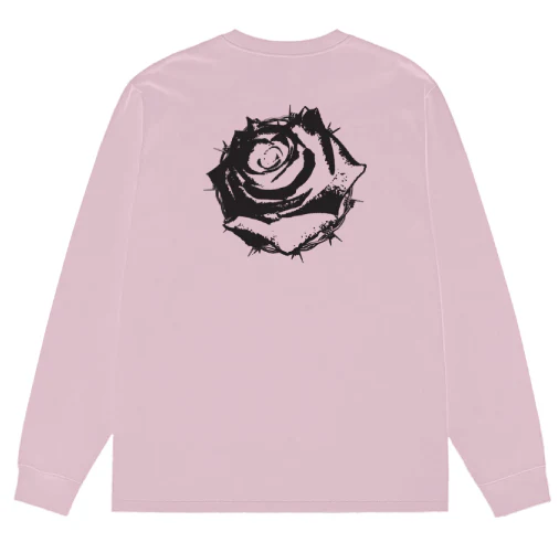 Deathwish Bed of Roses Long Sleeve Tee - Pink - Image 2