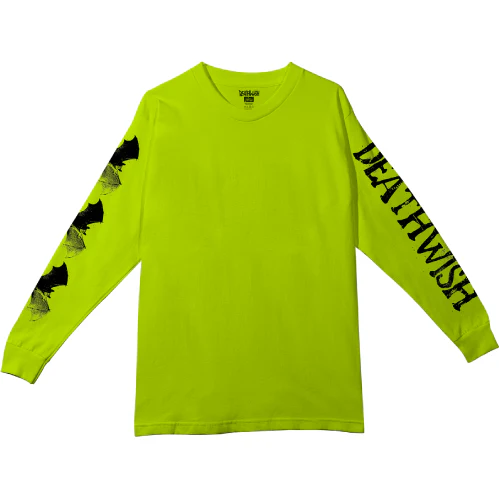Deathwish Creeping Long Sleeve Tee - Neon Green