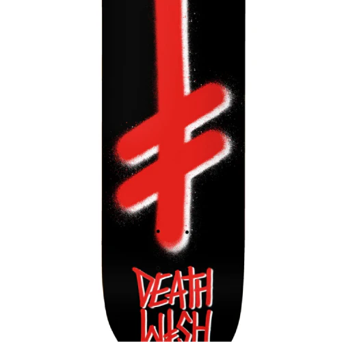 Deathwish Gang Logo Black/Red Skateboard Deck 7.3" - Image 2