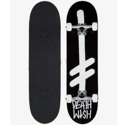 Deathwish Gang Logo Complete Skateboard Black/White 8.5" - Image 2