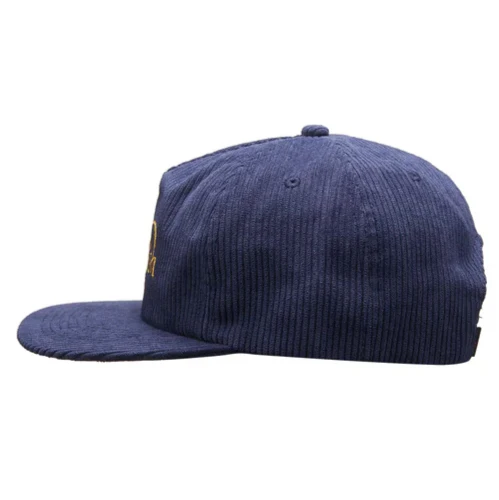 Deathwish Golden Corduroy Snapback Hat - Navy - Image 2