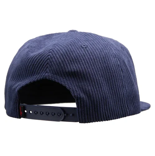 Deathwish Golden Corduroy Snapback Hat - Navy - Image 3