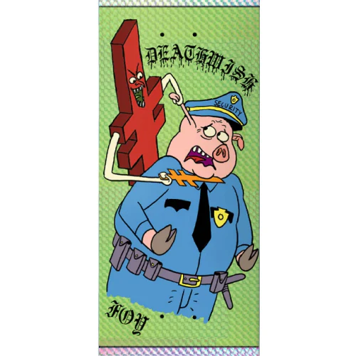 Deathwish Jamie Foy Security Swine Holographic Skateboard Deck 8.5" - Image 2