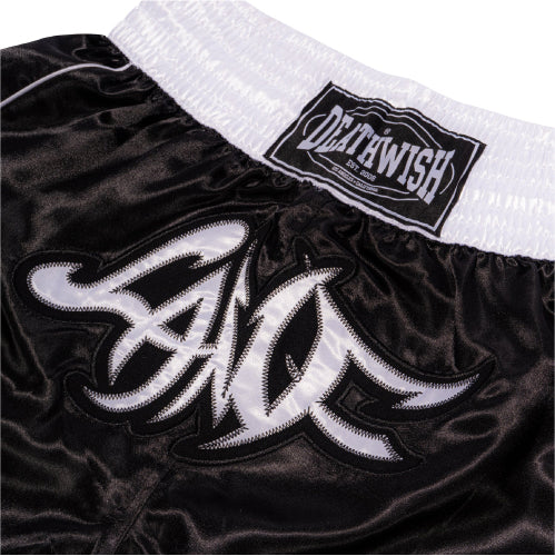 Deathwish LAMF Satin Boxing Shorts - Black - Image 2
