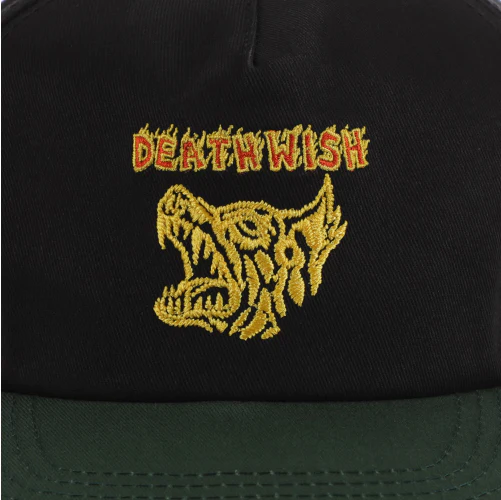Deathwish Man's Best Friend Snapback Hat - Black/Dark Green - Image 2