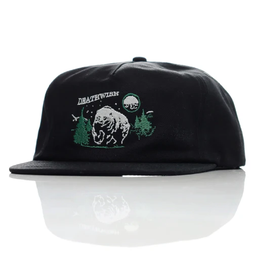 Deathwish Night Hike Snapback Hat - Black - Image 2