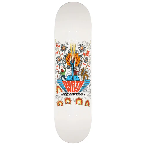 Deathwish Delfino Deathwitch Trials Skateboard Deck 8.38"