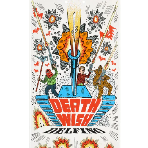Deathwish Delfino Deathwitch Trials Skateboard Deck 8.38" - Image 2