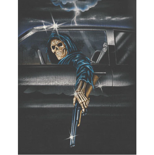 Deathwish Samborgini Reaper Garment Dyed Tee - Black - Image 2