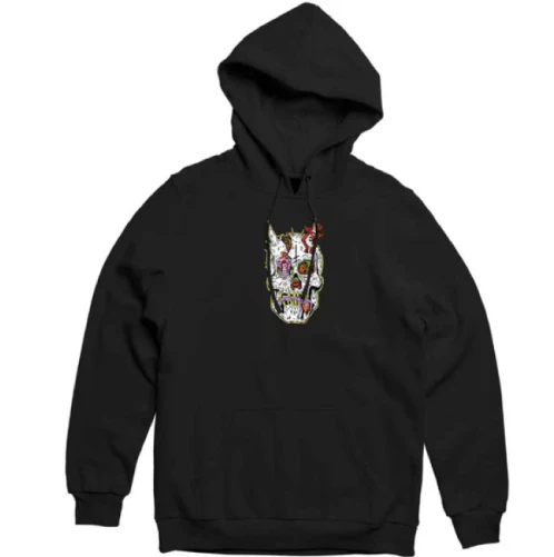 Deathwish Skull Head Demons Pullover Hoodie - Black