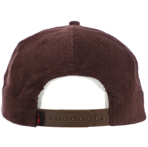 Deathwish Stomp Corduroy Snapback Hat - Brown - Image 4