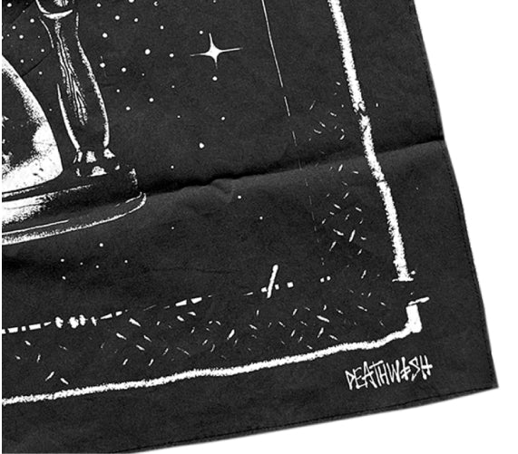 Deathwish Time Waits Bandana - Black/White - Image 4