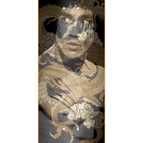 DGK X Bruce Lee Golden Dragon Lenticular Skateboard Deck 8.25" - Image 2