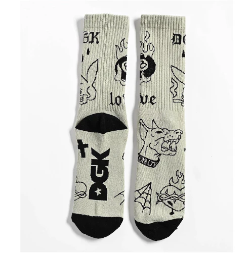 DGK Flashy Crew Socks - Tan - Image 3