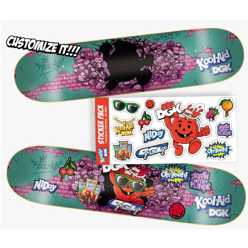 DGK X Kool-Aid Kam-O-Rama Skateboard Deck 8.25"