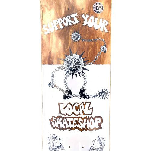 DLX Mike Gigliotti LIMITED Skate Shop Day Skateboard Deck Brown 8.5" - Image 2