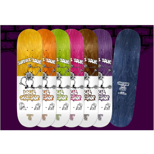 DLX Mike Gigliotti LIMITED Skate Shop Day Skateboard Deck Grey 8.25" - Image 3