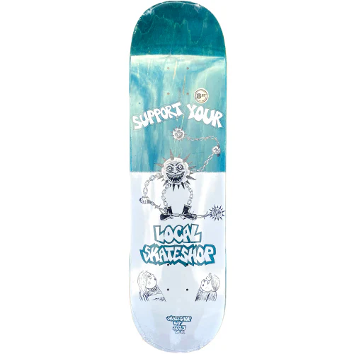 DLX Mike Gigliotti LIMITED Skate Shop Day Skateboard Deck Teal 8.25"