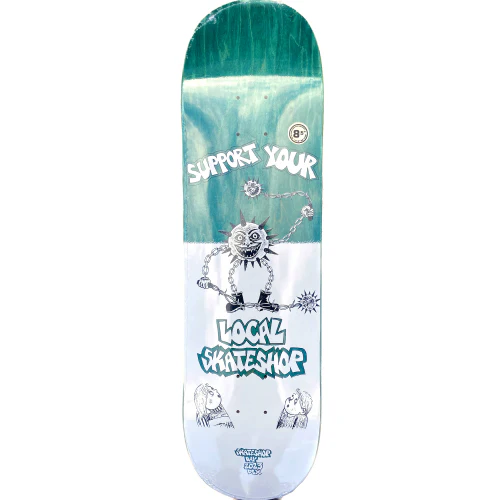 DLX Mike Gigliotti LIMITED Skate Shop Day Skateboard Deck Teal 8.5"