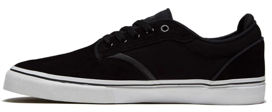 Emerica Dickson Suede Skate Shoe - Black/White/Gold - Image 2