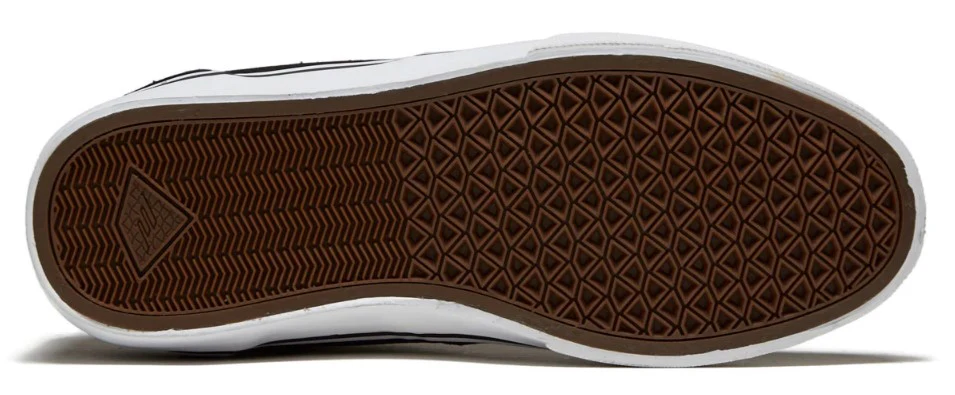 Emerica Dickson Suede Skate Shoe - Black/White/Gold - Image 3