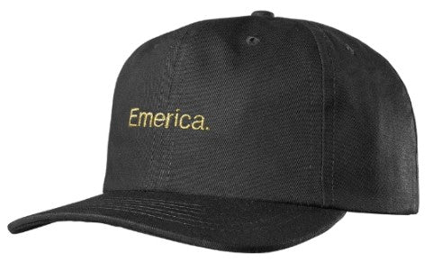 Emerica Pure Gold Strapback Dad Hat - Black