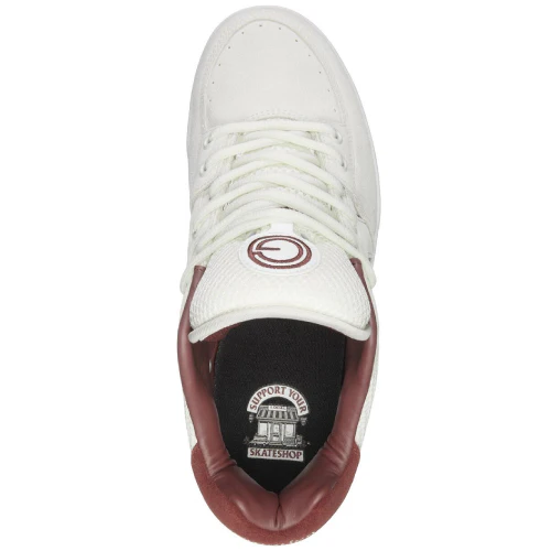 Emerica Skate Shop Day 2023 OG-1 Reissue Skate Shoe - White/Burgundy - Image 3