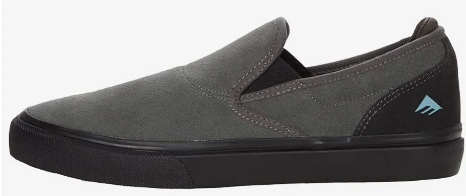 Emerica Wino G6 Slip On Skate Shoe - Grey/Black/Blue - Image 4