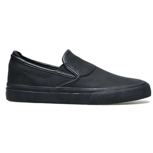 Emerica Wino G6 Slip On Kevin Baekkel Black, Black Skate Shoe