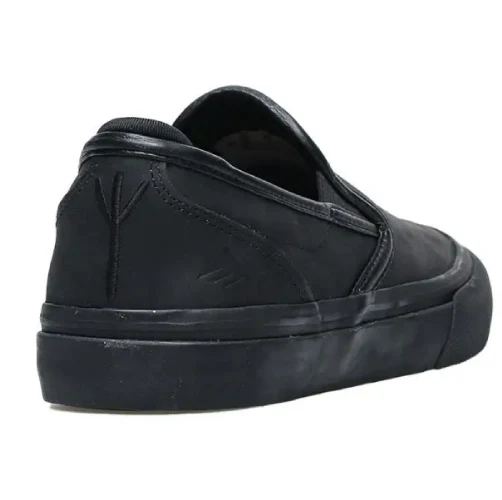 Emerica Wino G6 Slip On Kevin Baekkel Black, Black Skate Shoe - Image 3