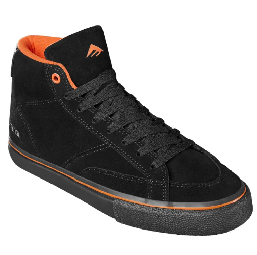 Emerica X Biltwell Omen Hi Skate Shoe - Black - Image 2