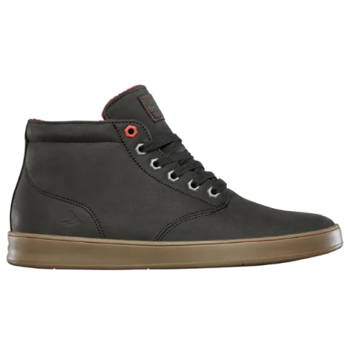 Emerica X Biltwell Romero Laced High Skate Shoe - Black Leather/Gum