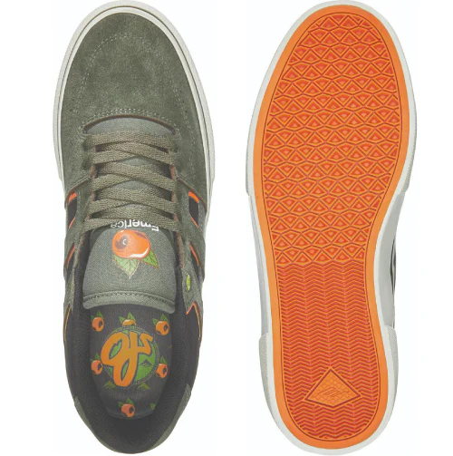 Emerica X OJ Tilt G6 Vulc Skate Shoe - Olive - Image 3