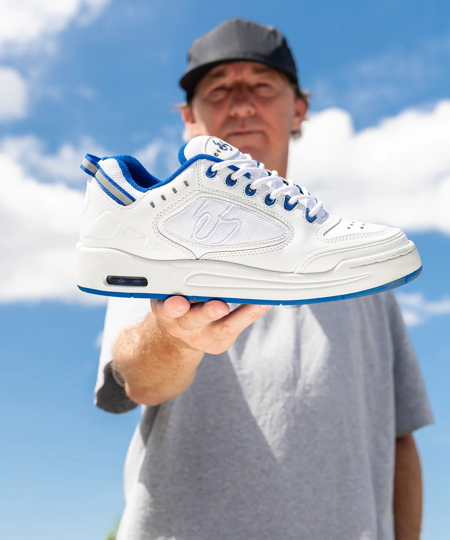 eS Creager Limited Reissue Skate Shoe - White/Blue - Image 2