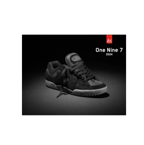 eS One Nine 7 Limited Reissue Skate Shoe - Black/Grey - Image 8