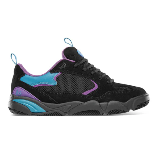 eS Quattro Plus Skate Shoe - Black/Teal/Violet