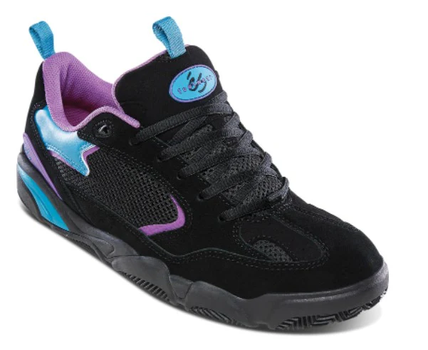 eS Quattro Plus Skate Shoe - Black/Teal/Violet - Image 2