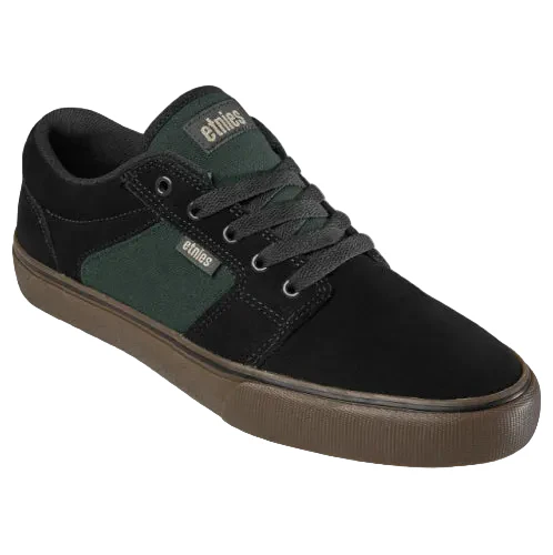Etnies Barge LS Skate Shoe - Black/Brown/Green - Image 2